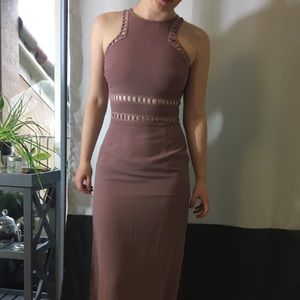 Mauve Dusty Rose Maxi Dress Bridesmaid